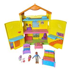 Dora Explorer 21" Talking Dollhouse Fisher Price 2009 W Figures Furniture Boots
